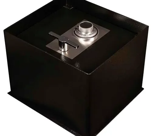 Tracker Safe In-Ground Floor Safe with Dial Lock - FS121514-DLG - 13-1/2"W x 15"D x 11-3/4"H - Black