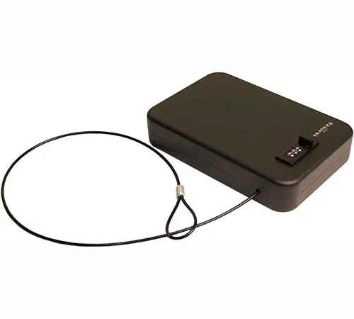 Tracker Safe Portable Safe SPS-01 - Combination Lock - 6-1/2"W x 9-3/4"D x 2"H - Black
