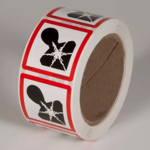 INCOM GHS1308 GHS "Health Hazard" Pictogram Label, 2" x 2", 500/Roll