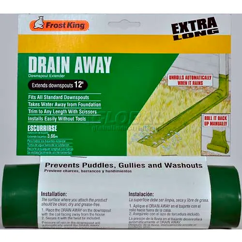 Frost King Manual Roll Up Downspout Extender, Green - Pkg Qty 12