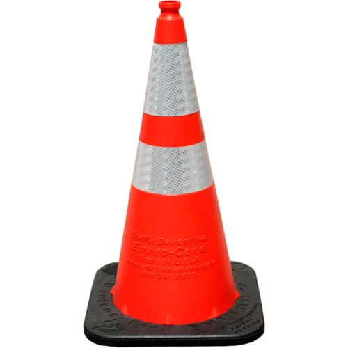 VizCon TrafFix Devices 28" Enviro-Cone with Base, 6" & 4" 3M Reflective Collar, 8 lbs., Orange