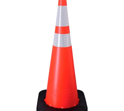 VizCon TrafFix Devices 36" Enviro-Cone w/ Base, 6" & 4" 3M Reflective Collar, 11 lbs., Orange