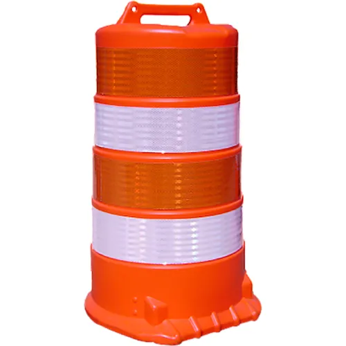 VizCon TrafFix Devices High Density Drum, 6" Orafol Marathon Bands OWOW, DG Equivalent, No Base
