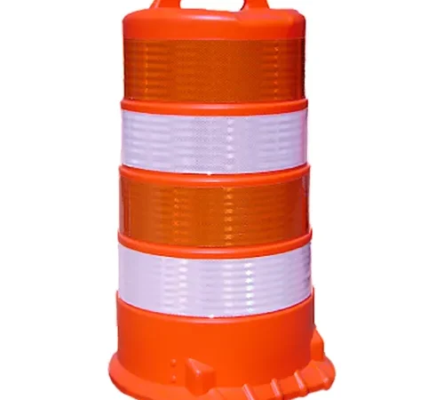 VizCon TrafFix Devices Low Density Channelizer Contractor Drum, 6" 3M Engineer Grade Bands, No Base