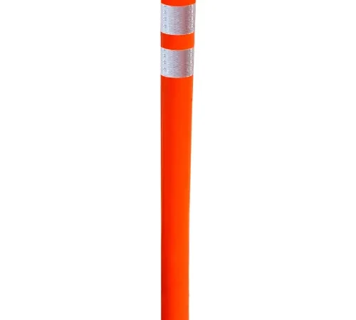 VizCon TrafFix Devices 48" X 3" Reflective Reboundable Delineator, Round, Orange