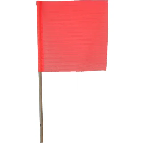 VizCon TrafFix Devices Flourescent Polyester Mesh Safety Flag, 18''x18'', Orange