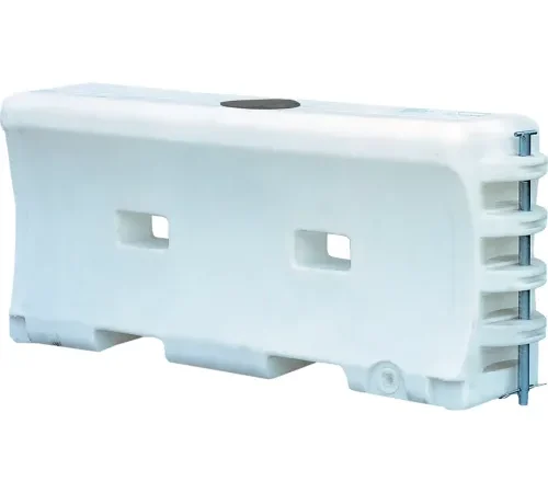 VizCon Water-Wall" Traffic Barricade with T-Pin & Cotter Pin, 72"L x 18"W x 32"H, White