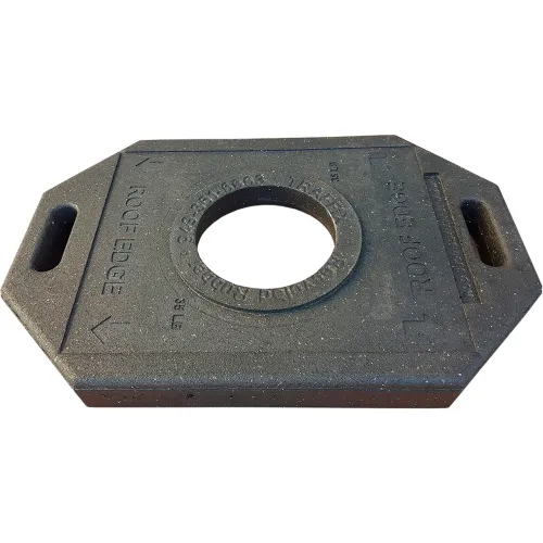 VizCon 30 lb. Rectangular Base For Roof Edge Delineator" Cone, Black