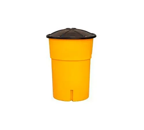 VizCon TrafFix Devices Big Sandy 48000 Series, 2,100 lb Capacity Barrel With Lid, 48210-0
