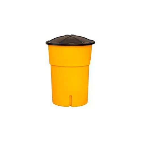 VizCon TrafFix Devices Big Sandy 48000 Series, 2,100 lb Capacity Barrel With Lid, 48210-0