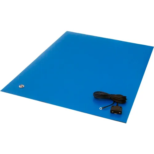 Transforming Tech MT4500 Series ESD Rubber Matting, 0.080" Thick, 30"x72", Blue - Image 2