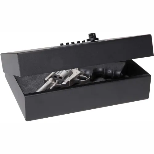 V-Line Tactical Top Draw Pistol Safe 2912-S FBLK, 2 Gun Capacity,12"W x 9"D x 2-1/2"H Black - Image 4