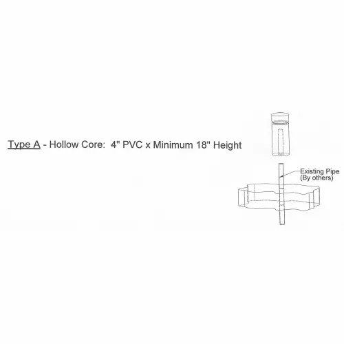 Petersen Manufacturing AL-1 Round Concrete Bollard, 12" Dia X 30" H, Type A Mount, Sand - Image 2