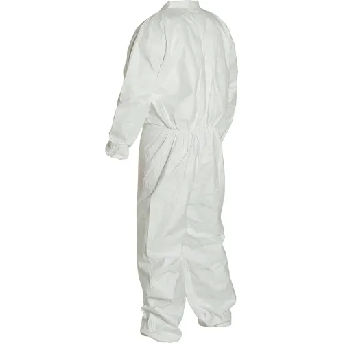 DuPont" Tyvek 400 Coverall, Elastic Wrist & Ankle, Stormflap, White, 2X, 25/Qty - Image 2
