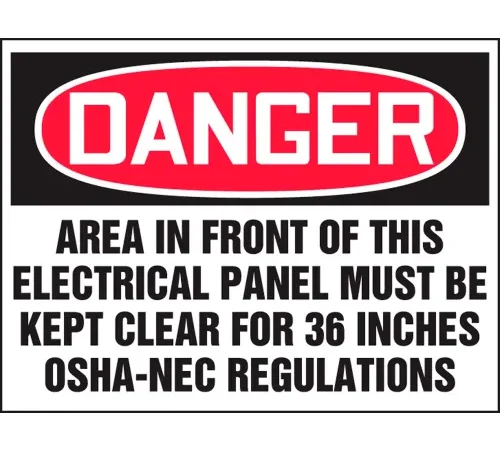Accuform LELC002VSP Electrical Hazard Label, Danger, 5"W x 3-1/2"H, Adhesive Vinyl, 5/Pack