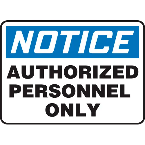 Accuform MADC800VA Admittance & Security Sign, Notice, 10"W x 7"H, Aluminum