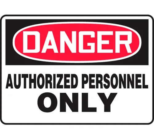 Accuform MADM130VA Danger Sign, Authorized Personnel Only, 10"W x 7"H, Aluminum
