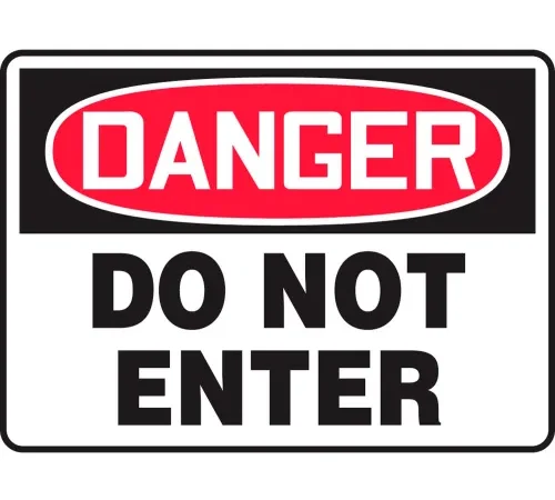 Accuform MADM138VA Danger Sign, Do Not Enter, 10"W x 7"H, Aluminum