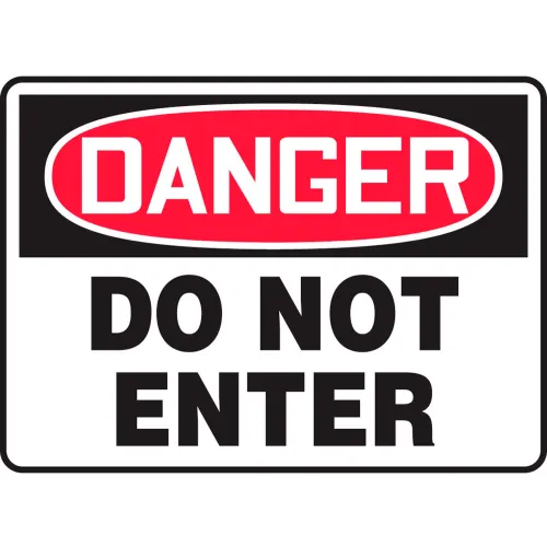Accuform MADM139VP Danger Sign, Do Not Enter, 14"W x 10"H, Plastic