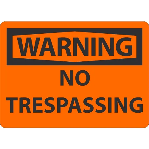 AccuformNMC" Safety Sign, Warning No Trespassing, 7" x 10", Aluminum