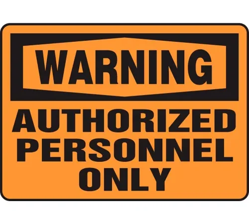 Accuform MADM323VA Warning Sign, Authorized Personnel Only, 14"W x 10"H, Aluminum