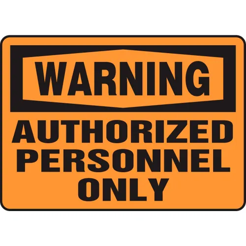 Accuform MADM323VA Warning Sign, Authorized Personnel Only, 14"W x 10"H, Aluminum