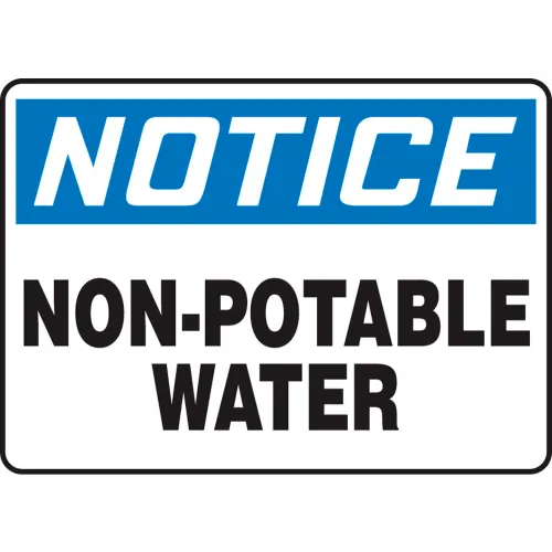 Accuform MCAW800VA Notice Sign, Non-Potable Water, 14"W x 10"H, Aluminum