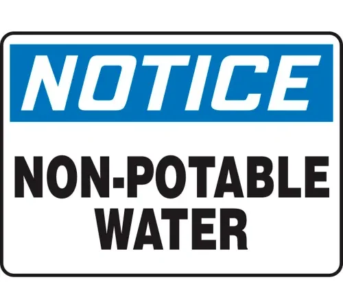 Accuform MCAW808VA Notice Sign, Non-Potable Water, 10"W x 7"H, Aluminum