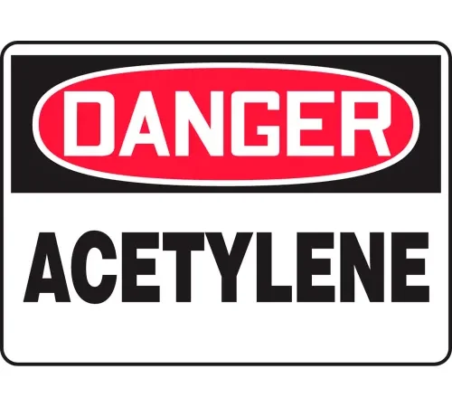Accuform MCHL174VP Danger Sign, Acetylene, 14"W x 10"H, Plastic