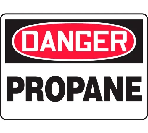 Accuform MCHL206VS Danger Sign, Propane, 14"W x 10"H, Adhesive Vinyl