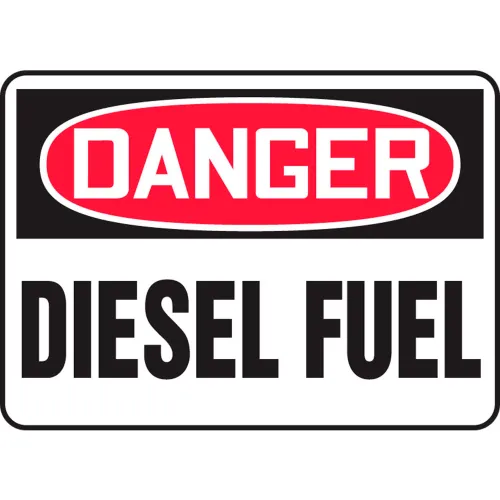 Accuform MCHL226VA Danger Sign, Diesel Fuel, 14"W x 10"H, Aluminum