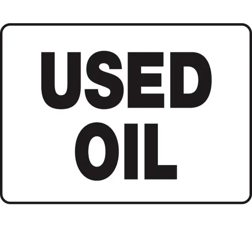 Accuform MCHL517VA Chemicals & HazMat Sign, Used Oil, 10"W x 7"H, Aluminum