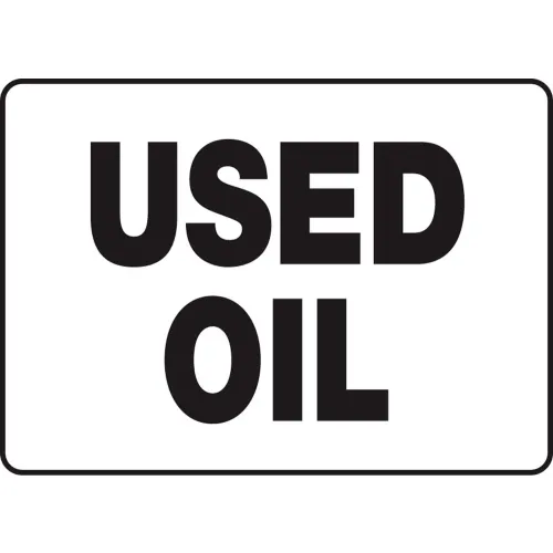 Accuform MCHL517VP Chemicals & HazMat Sign, Used Oil, 10"W x 7"H, Plastic