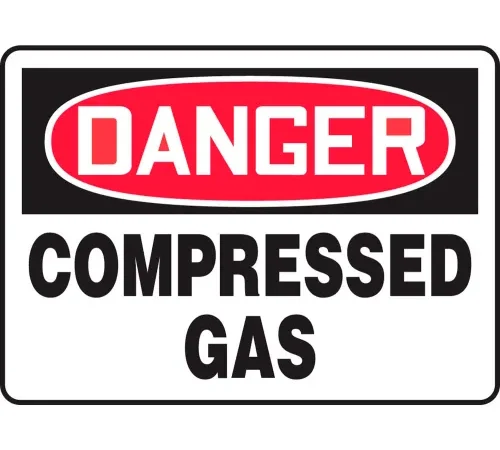 Accuform MCPG104VS Danger Sign, Compressed Gas, 14"W x 10"H, Adhesive Vinyl