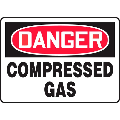 Accuform MCPG104VS Danger Sign, Compressed Gas, 14"W x 10"H, Adhesive Vinyl