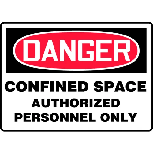 Accuform MCSP141VP Danger Sign, Confined Space Authorized Personnel Only, 14"W x 10"H, Plastic