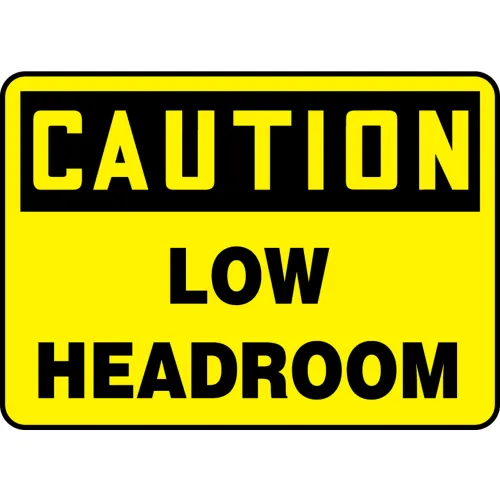 Accuform MECR622VA Caution Sign, Low Headroom, 14"W x 10"H, Aluminum