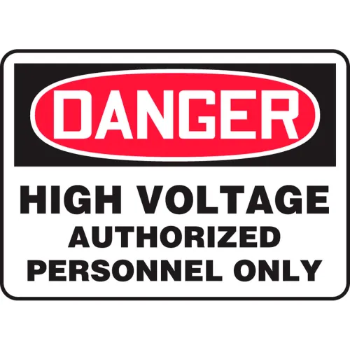 Accuform MELC135VP Danger Sign, High Voltage Authorized Personnel Only, 10"W x 7"H, Plastic