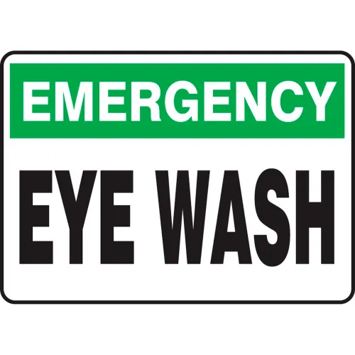 Accuform MFSD917VP Emergency Sign, Eye Wash, 10"W x 7"H, Plastic