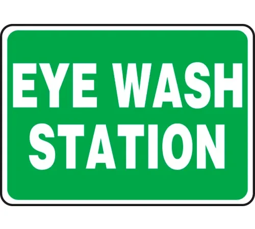 Accuform MFSD987VP Eye Wash Station Sign, 10"W x 7"H, Plastic