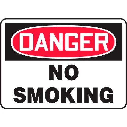 Accuform MSMK133VA Danger Sign, No Smoking, 14"W x 10"H, Aluminum