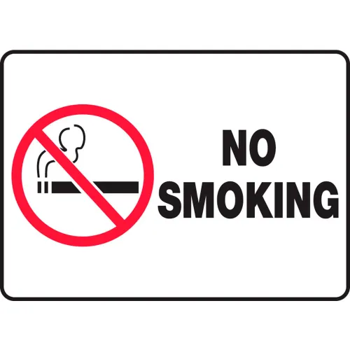 Accuform MSMK427VA No Smoking (Graphic) Sign, 10"W x 7"H, Aluminum