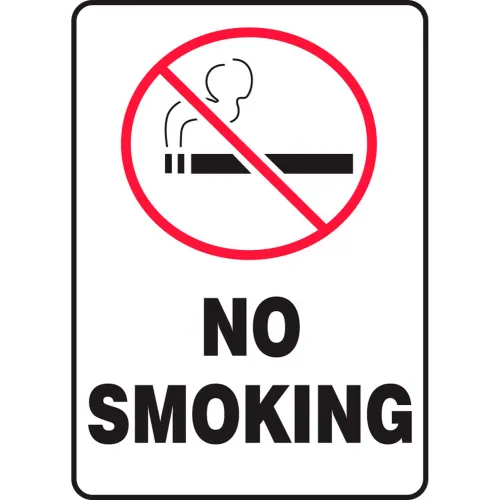 Accuform MSMK919VP No Smoking (Graphic) Sign, 10"W x 14"H, Plastic