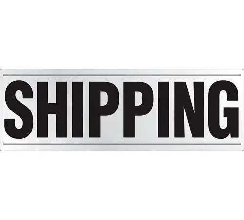 AccuformNMC" Shipping Traffic Sign, EGP Reflective Aluminum, 24" x 72", Black/White