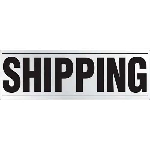 AccuformNMC" Shipping Traffic Sign, EGP Reflective Aluminum, 24" x 72", Black/White