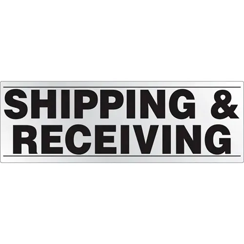 AccuformNMC Shipping & Receiving Traffic Sign, EGP Reflective Aluminum, 24" x 72", Black/White