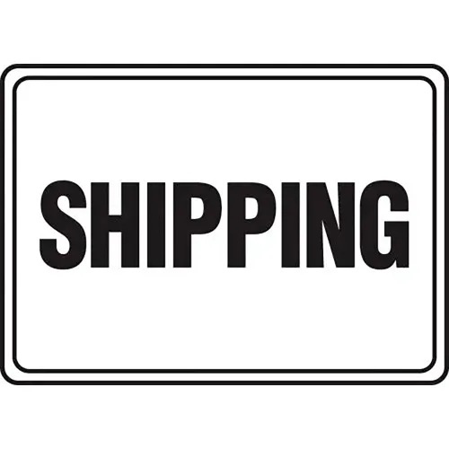AccuformNMC Shipping Delivery Location Sign, Aluminum, 14" x 20", Black/White