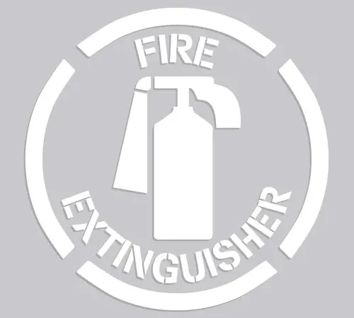 Accuform PMS214 Floor Stencil - Fire Extinguisher - 20" x 20"