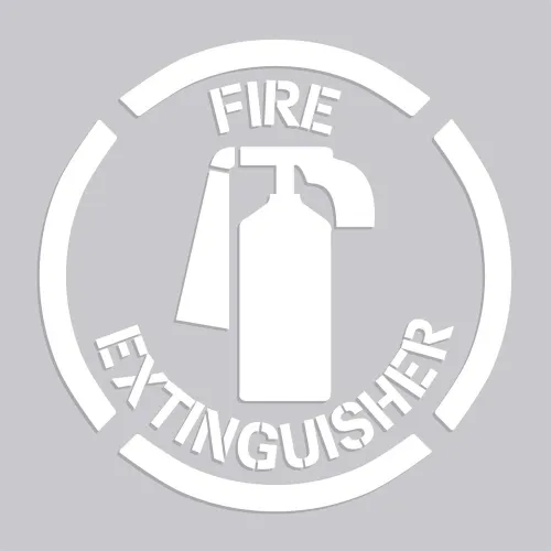 Accuform PMS214 Floor Stencil - Fire Extinguisher - 20" x 20"