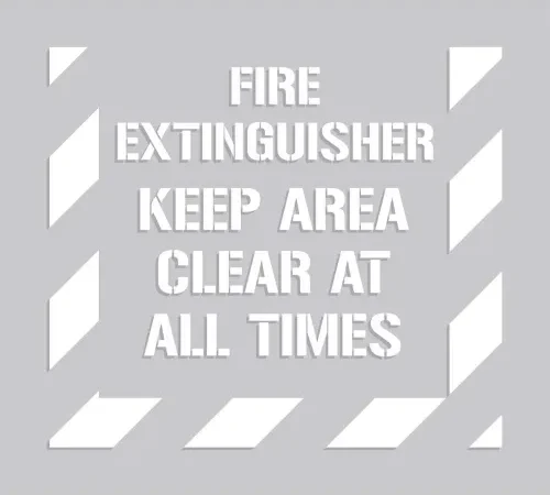 Accuform PMS325 Floor Stencil - Fire Extinguisher, Keep Clear - 36" x 36"